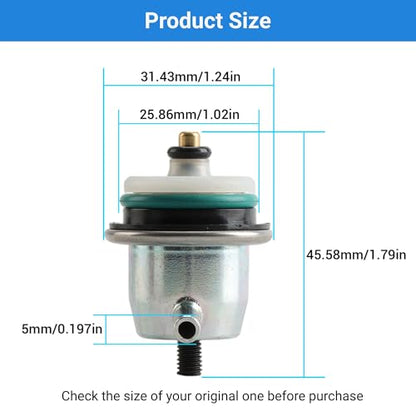 17113556 Fuel Injection Pressure Regulator With Vacuum Line for GM Chevrolet Avalanche Silverado Express 1500 2500 3500, for GMC Envoy Sava Sierra Yukon Xl, for Buick Rainier Cadillac Escalade