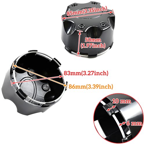 SAUTVS Wheel Hub Caps for Polaris Ranger XP 1000/RZR 14" Center Covers 4PCS
