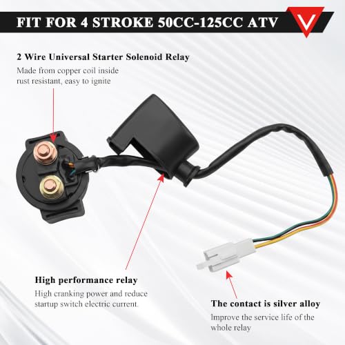 PRO BAT ATV Wiring Harness Kit with Electric AC CDI 4-Wire Rectifier - color: O Spark Plug&B Regulator/Ignition Coil