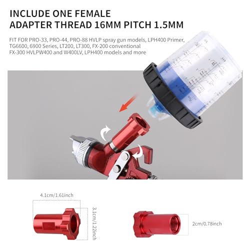 Disposable Paint Gun Cup, HVLP Paint Sprayer Gun Mixing Cups - size: 20 ounce