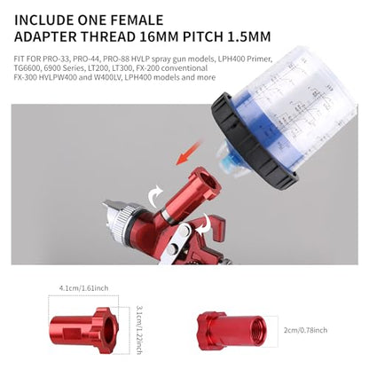 Disposable Paint Gun Cup, HVLP Paint Sprayer Gun Mixing Cups - size: 20 ounce