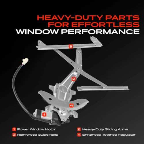 A-Premium Front Driver Side Power Window Regulator with Motor (2-Pin)