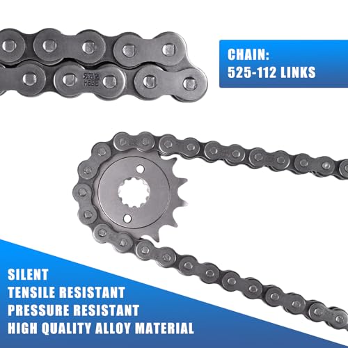 Chain and Sprocket Kit Front 16T Rear 42T for Honda CBR600RR 2003-2023