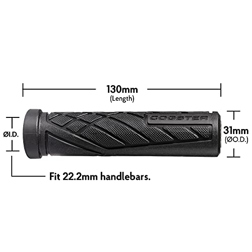 Dash Slip-on Bike Handlebar Grips, Lightweight Rubber - color: Red