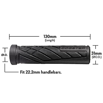 Dash Slip-on Bike Handlebar Grips, Lightweight Rubber - color: Pink