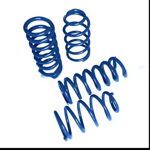 1.7"F/1.8"R Lowering Springs Blue for 15+ Ford Mustang