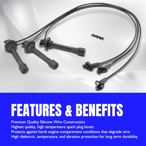 6324 3PCS Spark Plug Wires Compatible with Lexus ES300 1996-2001 - style: 6324