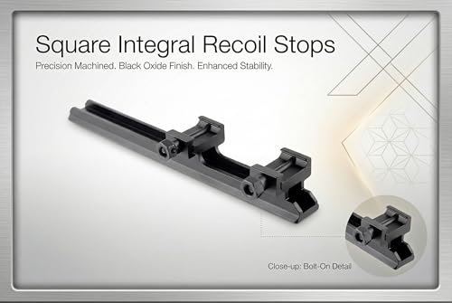 GOTICAL 22 Slots 8.75" / 225mm Length Extended Long Picatinny Rail Cantilever Mount 1" Riser Rail for Optics Flashlight Laser Lightweight Design Alumium Matt Finish Black