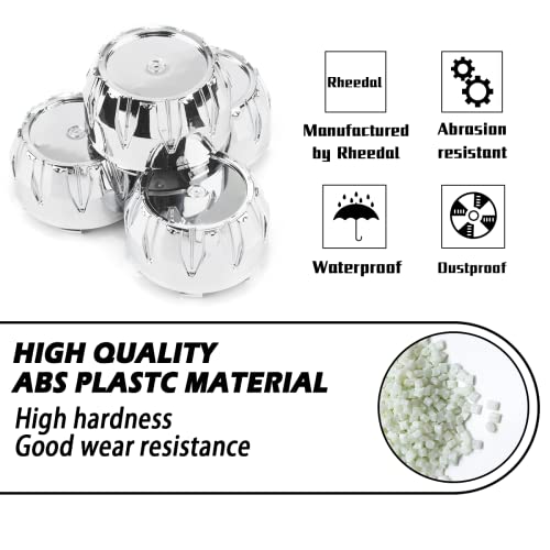 4Pcs 84mm(3.31inch) Center Caps for ION Alloy 171 179 Wheel Rim Replacement C101712MB C614101CB7 Hub Cap,(Chrome Out 84mm, Inner 79mm) - color: Chrome, size: 84mm Outer, 79mm Inner, Chrome