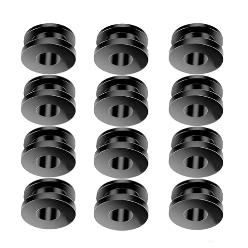 12-Pack Motorcycle Rubber Grommets Kit Compatible with Harley Honda Yamaha Suzuki Kawasaki Fairing Cowling - Durable TPU Replacement Washers for Windshield, Saddlebag, Side Cover & Bodywork Repair