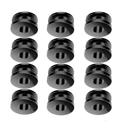 12-Pack Motorcycle Rubber Grommets Kit Compatible with Harley Honda Yamaha Suzuki Kawasaki Fairing Cowling - Durable TPU Replacement Washers for Windshield, Saddlebag, Side Cover & Bodywork Repair