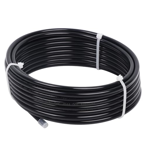 LokoCar 1/4" OD Nylon Airline 50ft DOT SAE J844 Air Brake Fluid Tube Black - size: 1/4" OD 50 Feet