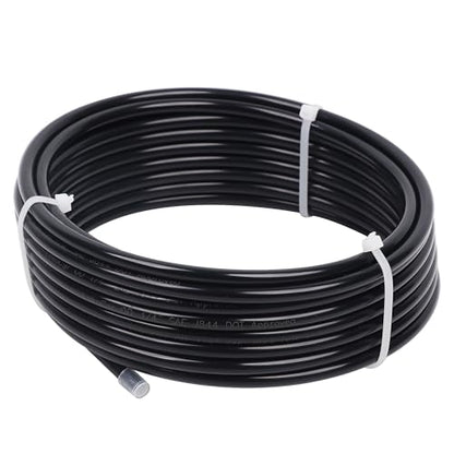 LokoCar 1/4" OD Nylon Airline 50ft DOT SAE J844 Air Brake Fluid Tube Black - size: 1/4" OD 50 Feet