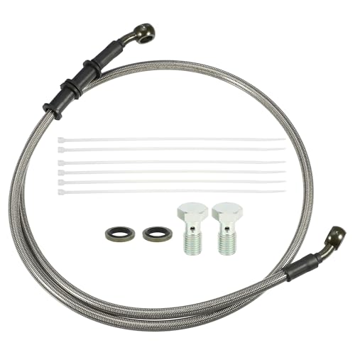 uxcell 1 Set 1.1m 3.61ft Motorcycle Hydraulic Brake Line Hose Universal - size: 110CM
