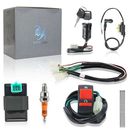 Rebuild Kick Start Dirt Pit Bike Wire Harness Wiring Loom Kit - color: Orange A7TC Spark Plug