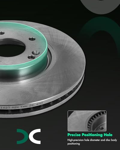 SCITOO Front Brake Kits Disc Brake Rotor Brakes Pads:31427;D1444 - size: Front 31427 + D1444 [2+4PCS]