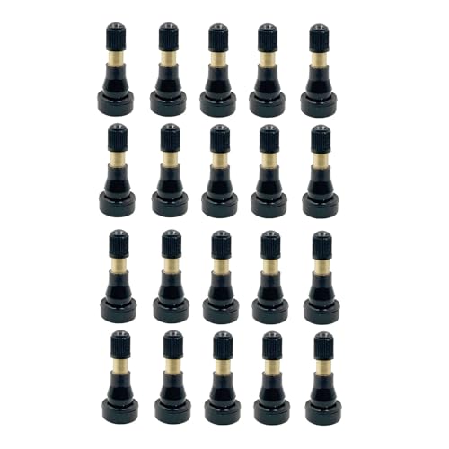 20Pcs TR600HP High Pressure Tire Valve Stems Tubeless Black Brass Rubber Snap-in Tire Valves Compatible with 0.453 inches Rim Holes Vehicles Trucks Trailers Cars - size: TR600HP-20pcs