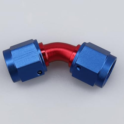 AC PERFORMANCE -6 AN Female to -6 AN Female 45 Degree Swivel Coupler Union Fitting Adapter Aluminum Blue - color: Red Blue 45, size: 6AN