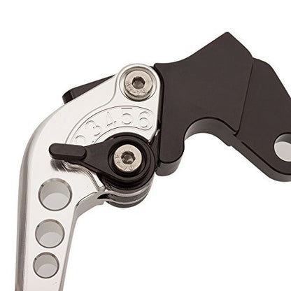 CNC Brake Clutch Levers Compatible with GROM MSX125 CBR300R CB300F CB300 CB300R CB300FA 2014-2020, CBR250R 2011-2013, CB400F CB400R 2013-15, CBR500R CB500F CB500X 2013-2020, CB125/F/R 2019-2020 - color: Silver Lever with Black Adjuster