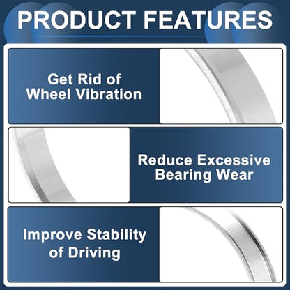 Car Wheel Hub Centric Rings OD 68.1mm to ID 64.1mm Wheels Center Shaft Shock Absorbing Hubrings Aluminum Alloy Silver Tone Durable - size: OD 68.1mm to ID 64.1mm