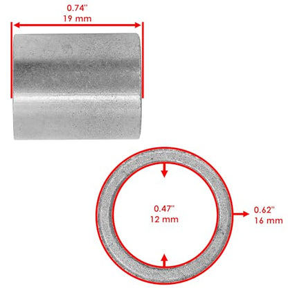 Caltric Exhaust Muffler Silencer And Kit Compatible with Polaris Scrambler 500 4X4 2X4 2000 2001-2004