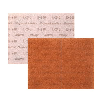 Super Assilex Flexible Sanding Sheets Job-PAK, Brown K-240, U191-2517, 4 Sheets + 1 Hard M Hand Pad for Half Sheets - color: K-240 Brown, size: w/ Half-sheet M Pad