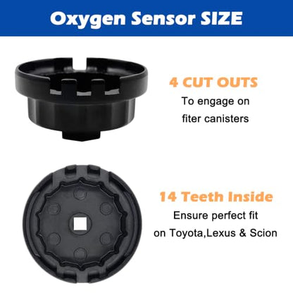 Oil Filter Wrench 64mm 14-Flute for Toyota Lexus Scion with 4 Slots