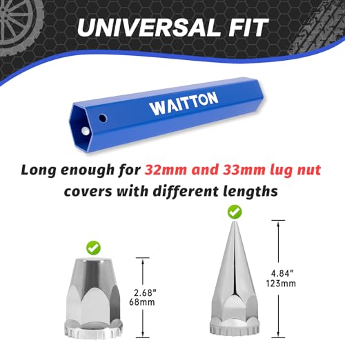 Lug Nut Cover Socket Hex Shape Removal Installation Tool for Lug Nut Covers