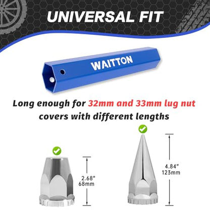 Lug Nut Cover Socket Hex Shape Removal Installation Tool for Lug Nut Covers