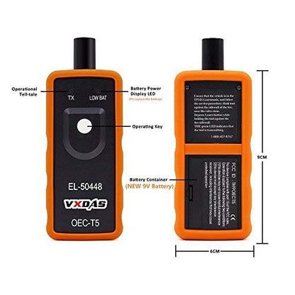 VXDAS EL-50448 TPMS Reset Tool for GM Tire Pressure Monitor Sensor TPMS Relearn Tool for Buick Chevy Cadillac GMC Series Vehicles 2026 Edition OEC T5