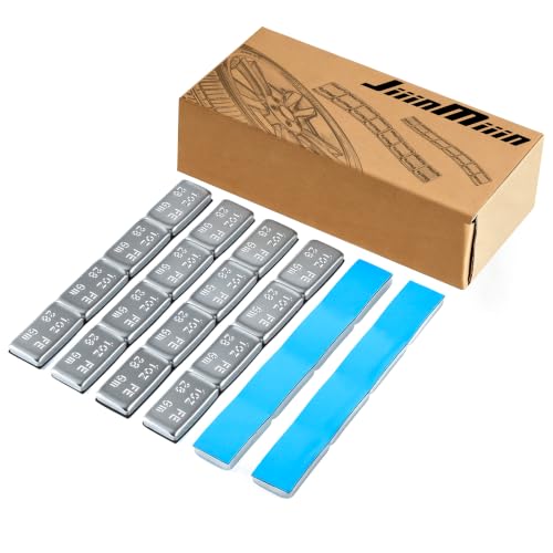JiiinMiiin 1oz, 72PCS Gray Steel Adhesive Stick on Wheel Weights - color: Chrome, size: 1oz - 72PCS