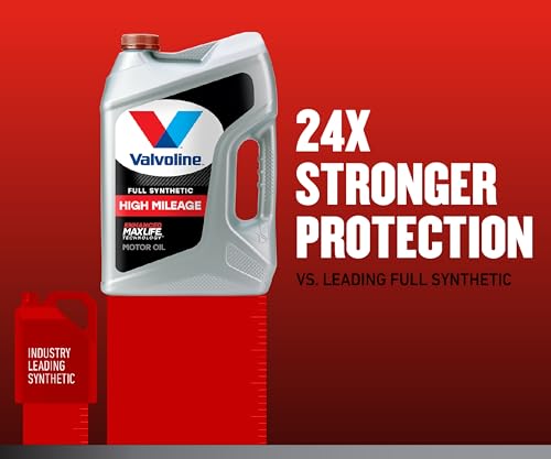 Valvoline Full Synthetic High Mileage with MaxLife Technology SAE 0W-20 Motor Oil 5 QT, Case of 3 - size: 5 qt (Pack of 3), style: Full Synthetic High Mileage