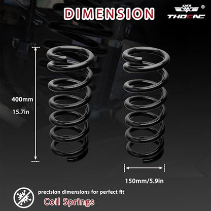 2" Front Drop Coil Spring Lowering Kit for 1999-2007 Chevy Silverado/GMC Sierra 1500 (2WD V8 Only), Black - color: black, size: 1999-2007 Silverado/Sierra 1500 2''Drop