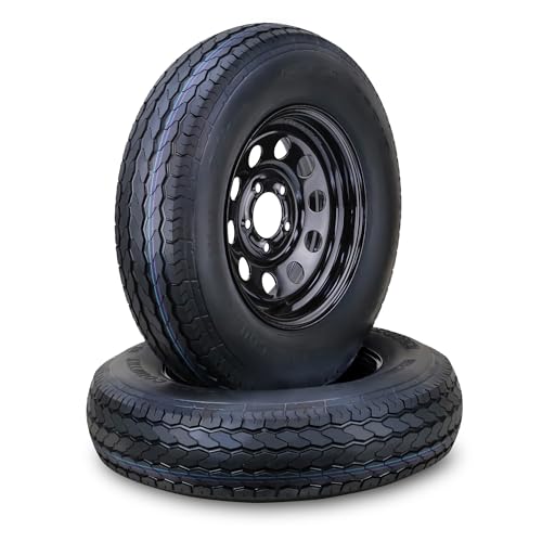 Free Country Trailer Tire Wheel ST175/80D13 8-Ply D 96L 5X4.5 Black Mod Pk2 - size: ST175/80D13 (5x4.5PCD) /8PR