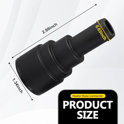2 PCS Automotive Heater Hose Fittings, Coolant Connectors, Quick Connect Hose Connection Parts, Compatible with Buick GMC Chevrolet Ford Lincoln 15032062 15151873 15151875 (Black)
