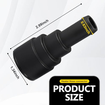 2 PCS Automotive Heater Hose Fittings, Coolant Connectors, Quick Connect Hose Connection Parts, Compatible with Buick GMC Chevrolet Ford Lincoln 15032062 15151873 15151875 (Black)