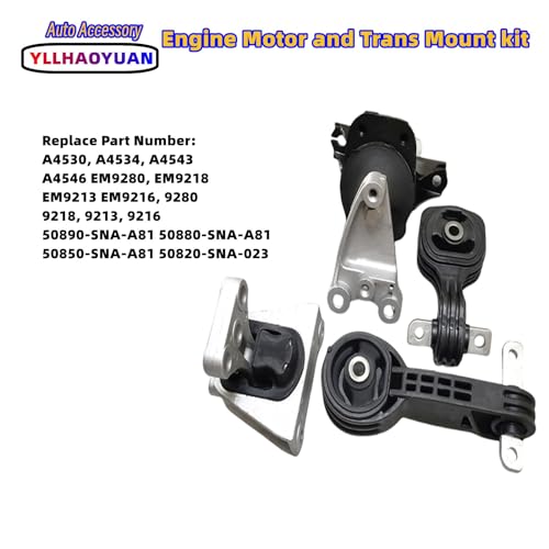 Yllhaoyuan Engine Mount Set of 4 Compatible with 2006-2011 Civic 1.8L - size: 2006-2011 Civic 1.8L