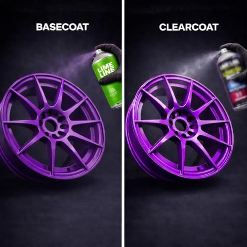 LiME LiNE Automotive Neon Basecoat Aerosol Spray Paint - Must be Clearcoated with High Gloss 2K Double Shot Clearcoat System (Neon Yellow + Clearcoat Kit) - color: Neon Yellow + Clearcoat Kit