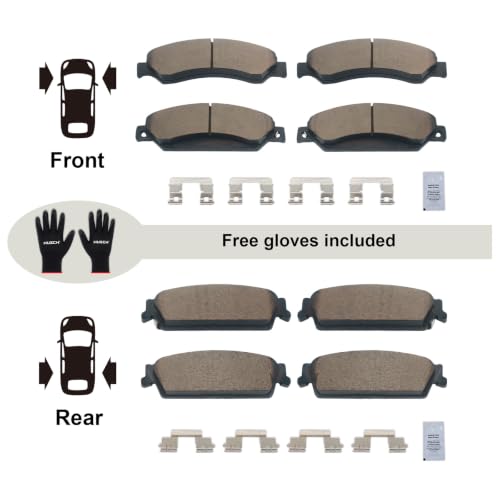 HUSCH Front & Rear Ceramic Brake Pads Fit For Chevrolet Silverado 1500 - size: D1092+D1194