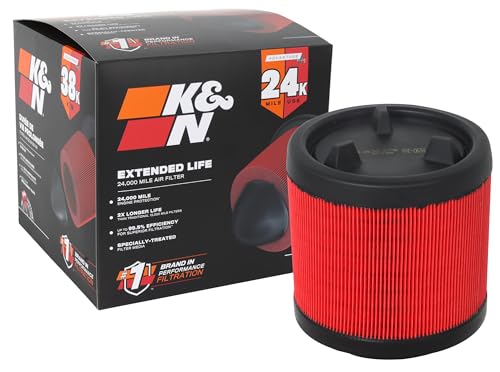 K&N Engine Air Filter: Extended Life 24,000 Mile Replacement Air Filter: Compatible with 2021-2026 Ford Bronco, KNF-0634 - style: 24K Miles -Disposable