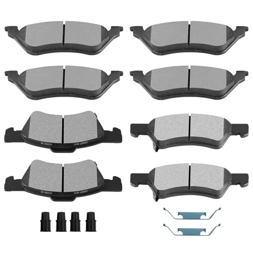 SCITOO 8pcs D857 D858 Front Rear Ceramic Brake Pads Kits - size: Front-D857 & Rear-D858