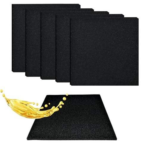 5 Pcs Oil Drain Splash Pad, 22'' Square No Splatter Pad Oil Splash Pad Fits Most Oil Drains Anti Splash Oil Change Mat for Car Changing Oil Transmission Drain Pan - size: 5 PCS 22 IN