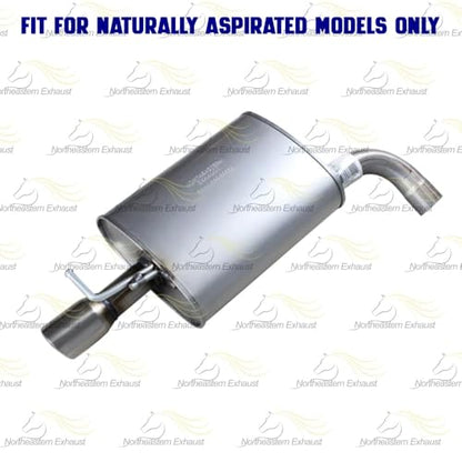 Exhaust Driver Side Muffler Compatible for 2011-2015 Ford Explorer 3.5L | Stainless Steel | Northeastern Exhaust | Free Clamp Included | Automotive Replacement Part | Direct-Fit - size: Driver Side Muffler