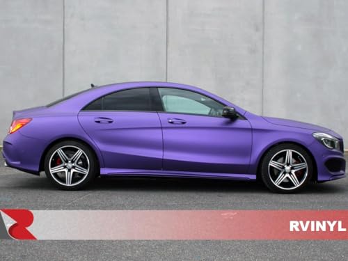 RVINYL Avery Dennison SW900 566-M Satin Purple Metallic Supreme Wrapping Film Vinyl Vehicle Car Wrap Sheet Roll - (12in x 60in w/Application Card) - color: Satin Purple Metallic, size: 1ft x 5ft
