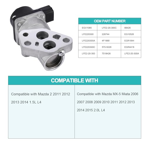 AULINK Fits LFE220300 EGR Valve (1.5L 2.0L L4) For Mazda 2 2011-2014 MX-5