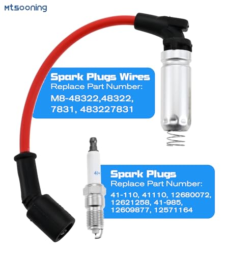 8 Set 41-110 Iridium Spark Plugs with M8-48322 Spark Plug Wires