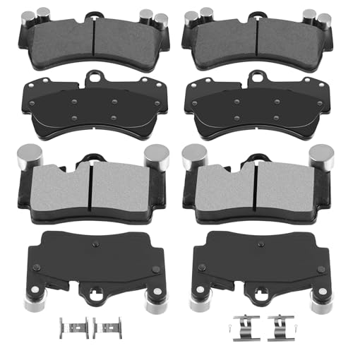 Brake Pads,ECCPP 8pcs Ceramic Disc Brake Kits Fit For Audi For Q7 2007-2015 - size: Front D1014-8366 + Rear D978-7908