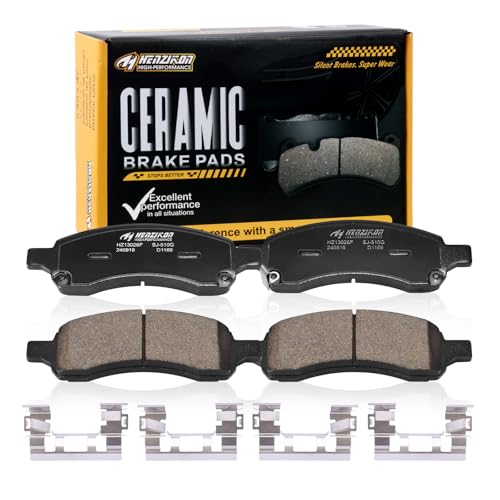 Front Brake Pads Compatible with 2006-2007 Buick Rainier;Chevrolet Colorado/Trailblazer/Trailblazer EXT;GMC Canyon/Envoy/Envoy XL;2006-2008 Isuzu Ascender;2006-2009 Saab 9-7x(D1169) - color: HZ1169
