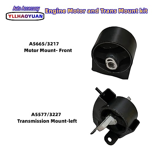 Yllhaoyuan Complete Engine Motor Mount Set of 4 Compatible with - size: 2011-2017 Dodge Grand Caravan 3.6L