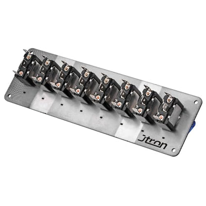 8 LED Racing Car Toggle Switch Panel 12V DC, Carbon Fiber Coated Aluminum Plate, Safety Cover Protection, Suitable for car, Truck, Ship Modification (8 Blue Switches) - color: Blue